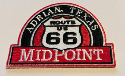 USA Adrian Texas Mid Point Route 66 Souvenir Embroidered Iron On Patch / Badge