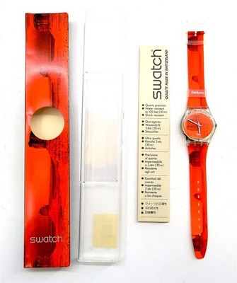 NEW Swatch Watch ZERKON GK240 with Case & Papers 1997 ELEMENTS New Battery NOS