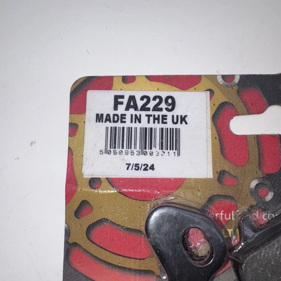 Pastillas de freno orgánicas EBC FA229 - delanteras izquierda para Suzuki GSX600F (1998-2004) Foto 2 de 3