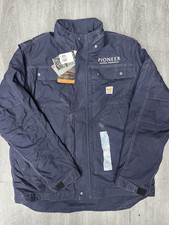 Carhartt FR Full Swing Flame Resistant Canvas Jacket Navy L Tall 3M Thinsulate