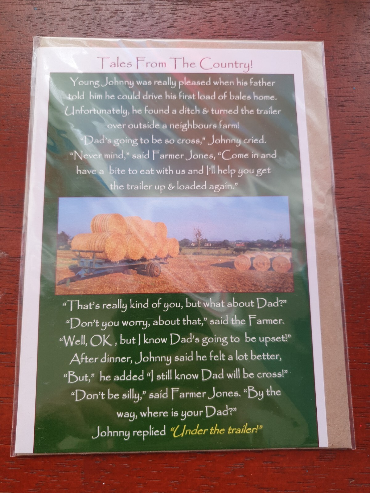 Tractor birthday card funny card Farm Joke Farming BLANK greetings card farmer