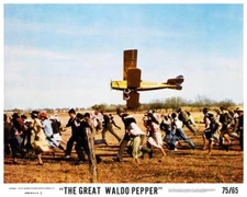 THE GREAT WALDO PEPPER great 8x10 color still air plane in air -- g155