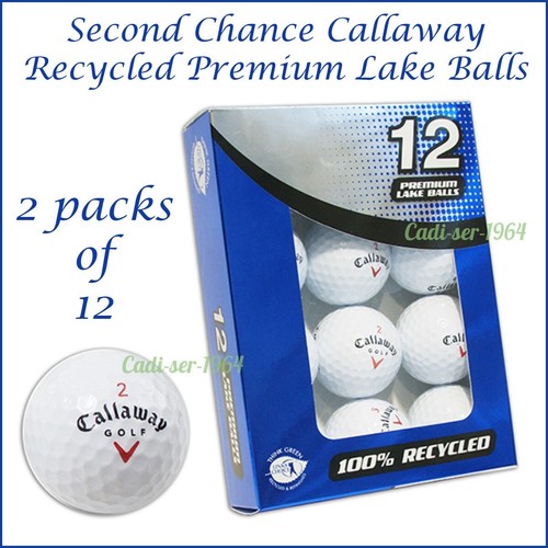 Second Chance Callaway Premium Lake Golf Balls 100% Recycled GET 2 Boxes of 12 - Picture 1 of 24