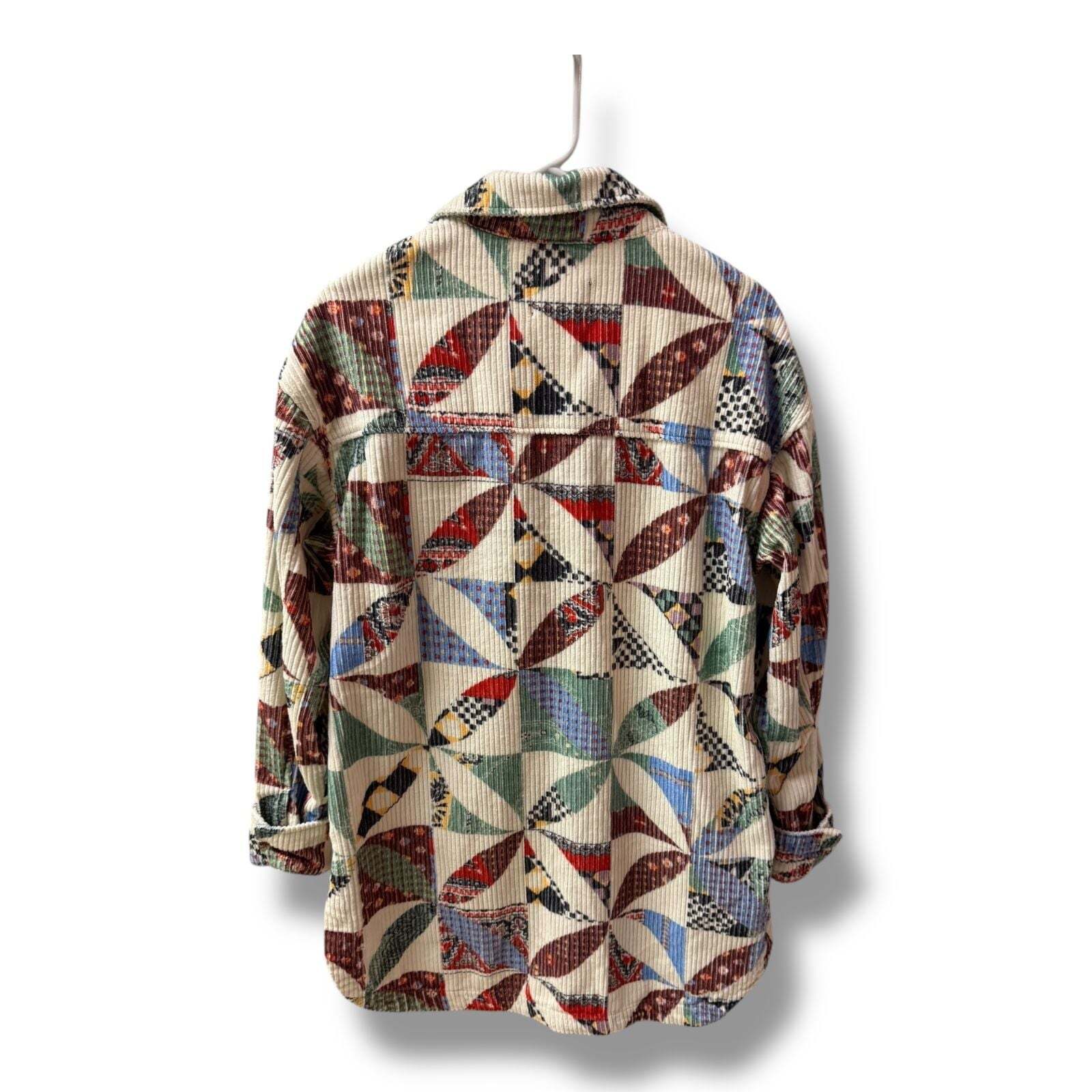BDG Size S Oversized Corduroy Patchwork Jacket - image 2