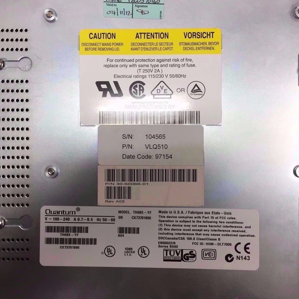 Compaq 3306 Series VLQ510 35/70 DLT Tape Drive - 90 Days RTB Warranty - Image 3 of 3