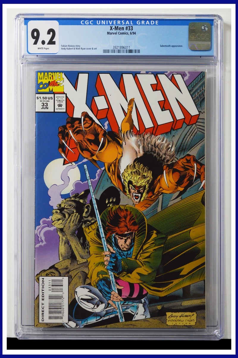 X-Men #33 CGC Graded 9.2 Marvel June 1994 White Pages Comic Book
