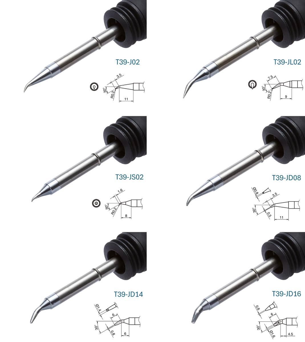 HAKKO T34-C4 Shape-4C punta saldante per HAKKO FX-650 | Batter Fly