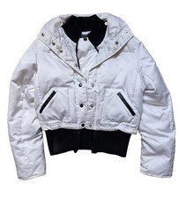 Bebe Sport White Cropped Jacket Size M/l