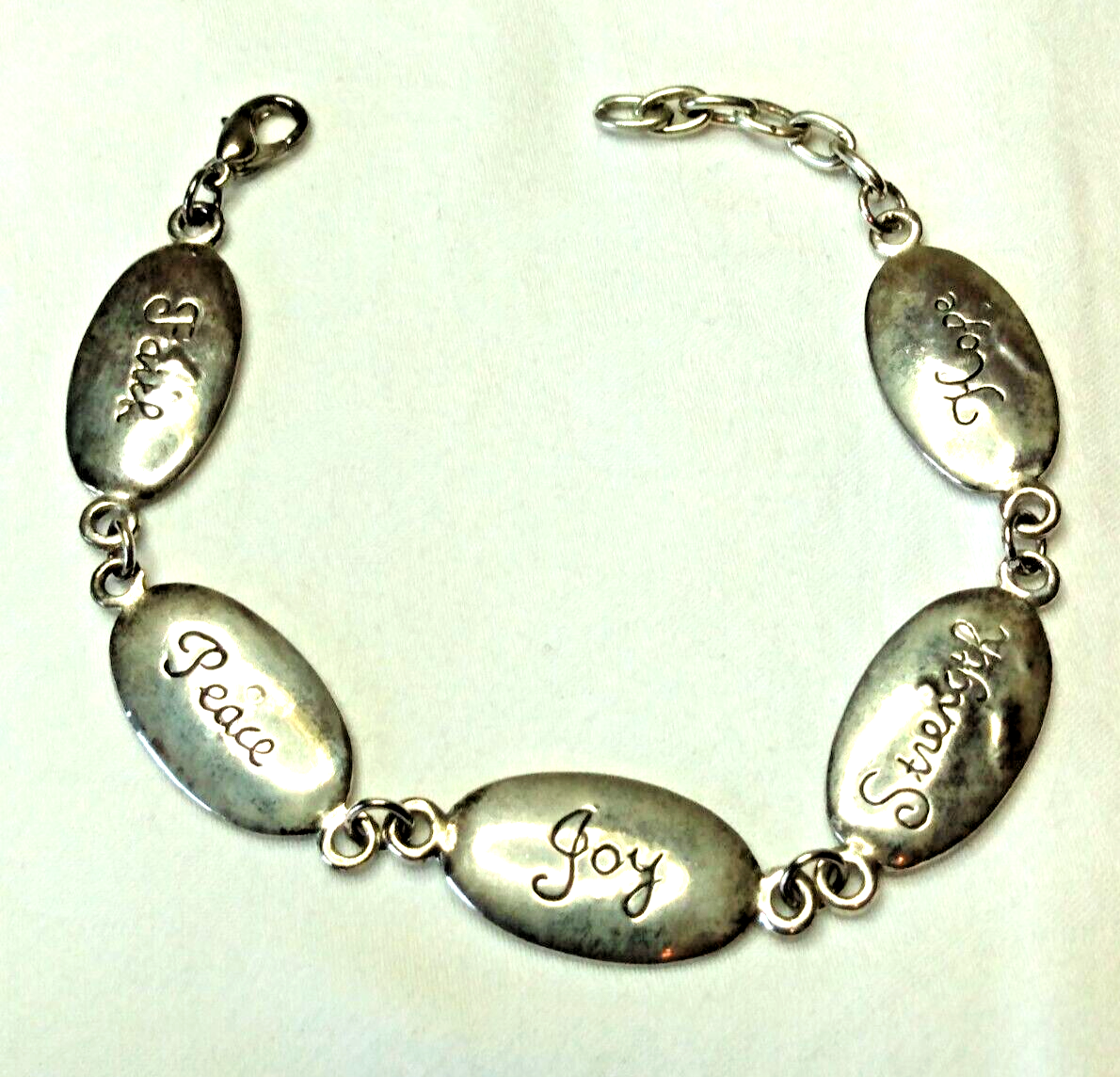 Inspirational Bracelet - Trust Love Laugh Believe Dream Faith Peace Joy Strength Hope-image