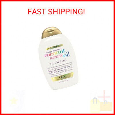 OGX Extra Strength Damage Remedy + Coconut Miracle Oil Shampoo for Dry, Frizzy o