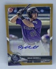 2018 Bowman Brian Mundell Rockies SP Gold Auto 32/50