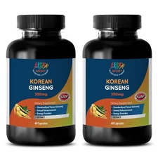 Korean Ginseng Capsule 350mg, Stress Reducer, Energizer (2 Bottles)