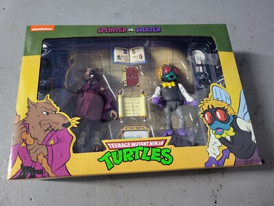 TARGET EXCLUSIVE, NECA, TMNT SPLINTER VS BAXTER ACTION FIGURE 2 PACK, NIB