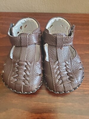 Baby Girl Pediped Brown Leather Sandals $42 size