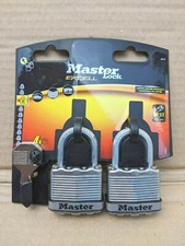 2 X MASTERLOCK 45MM PADLOCKS M1T KEYED ALIKE NEW