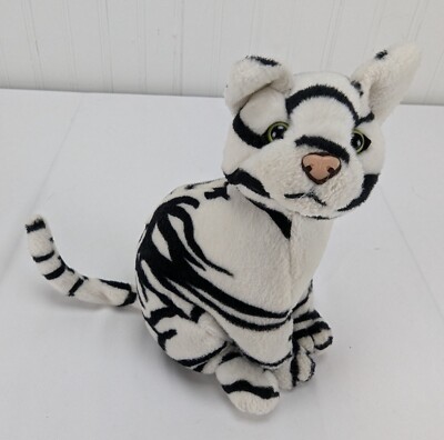 Dream Play White Tiger Plush Stuffed Animal Sitting 7'' Hard Nose Security Toy