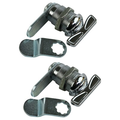 RV Trailer Motorhome Storage Compartment Door Thumb turn Cam latch 7/8'' 2 pc