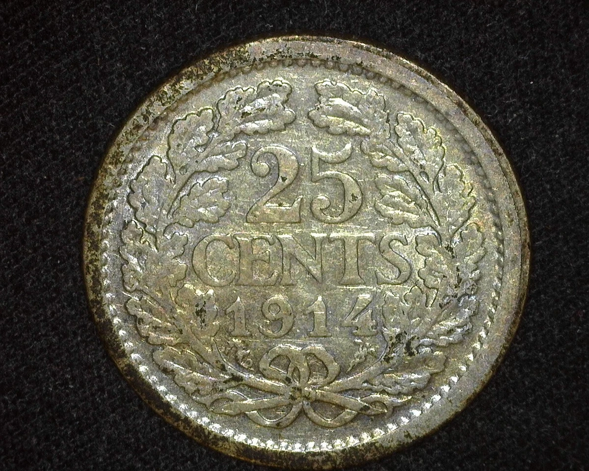 银色1914 年荷兰硬币| eBay
