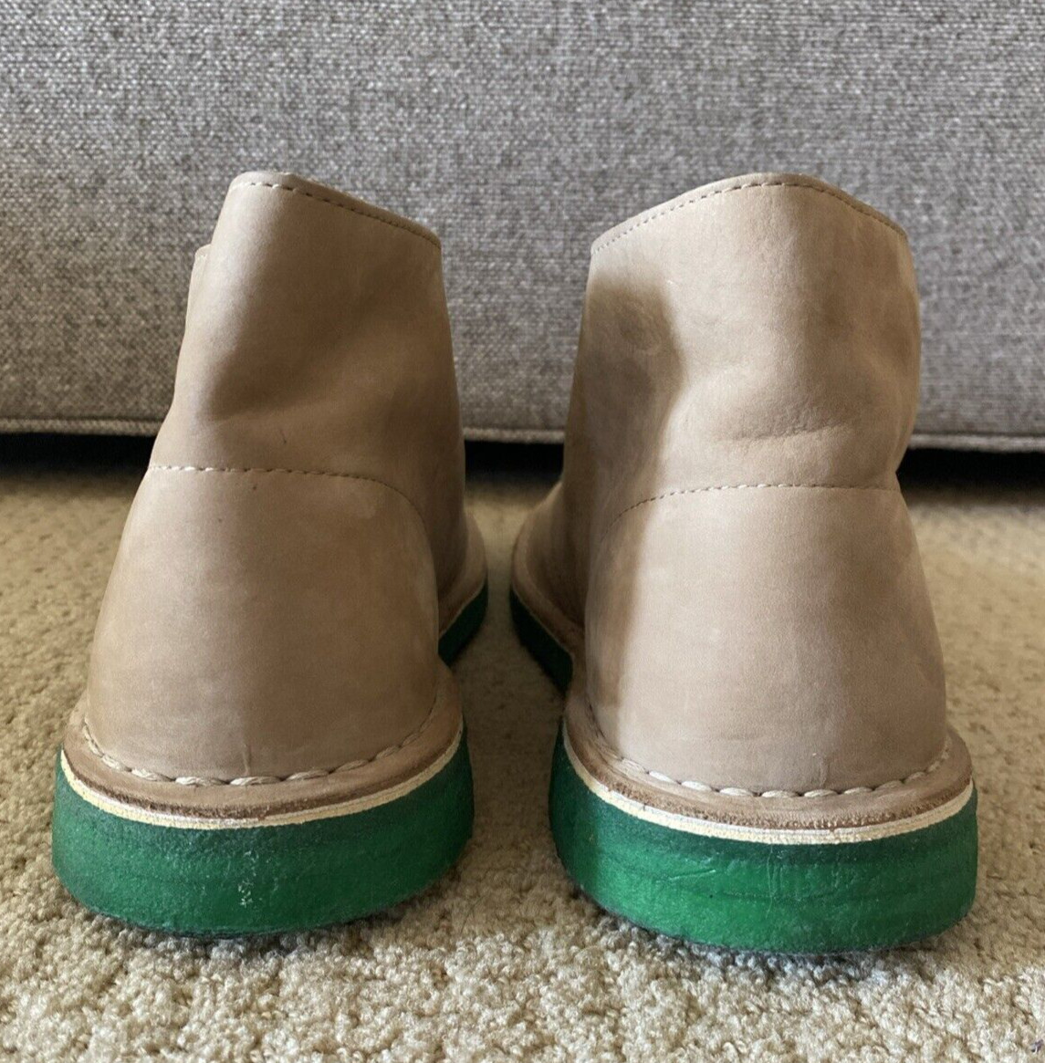 Clarks DESERT Boots SAND COMBI GREEN GB 8.5 US 9 Rare image 5