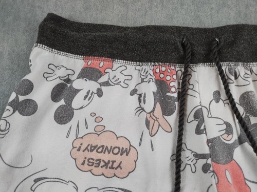 Disney Sleepwear Shorts Mickey & Minnie Juniors Girls Lg(12-14) White Stretch - Picture 6 of 19