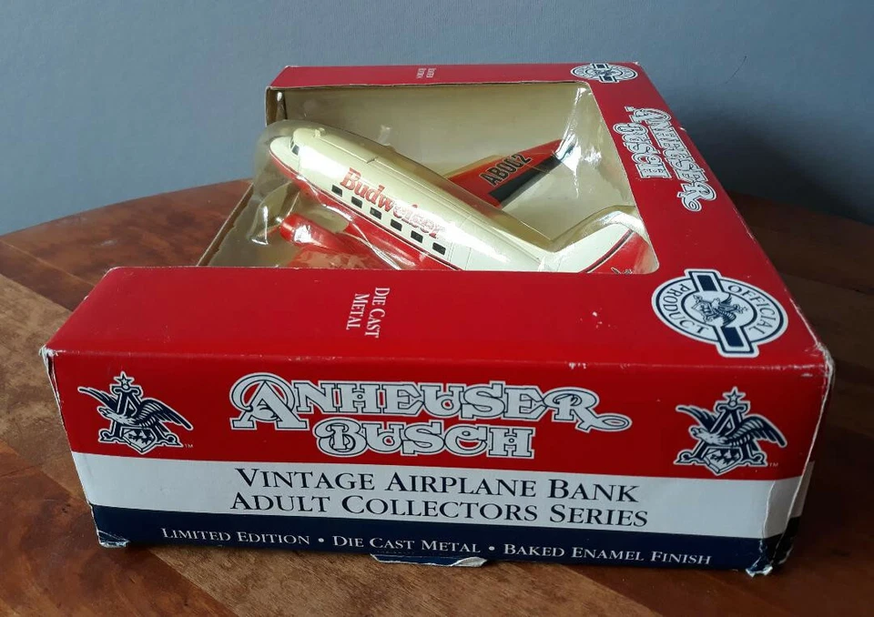 1936 DC 3 Die Cast Airplane Budweiser Coin bank by Spec Cast NEW! - Image 4 of 4
