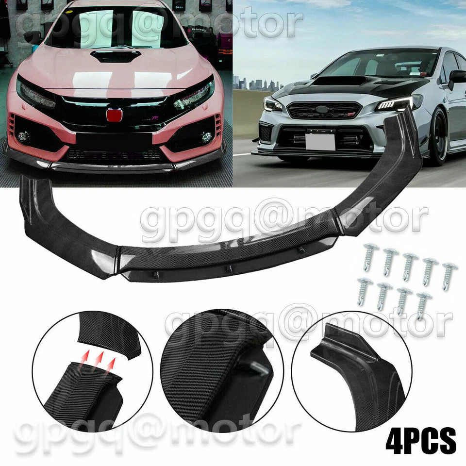 Kit de carrocería divisor alerón labial de parachoques delantero de fibra de carbono para Ford Focus 2012-2014 Foto 2 de 4