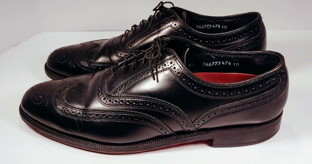 Florsheim Mens‎ Lexington 20381 Sz 8.5 D Black Lace Up Wingtip Oxford Dress Shoe Men main image 3