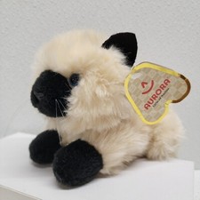 Aurora Wee Kitties Plush Fluffy Siamese Kitten Original Tag 6" Stuffed Cat