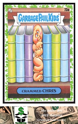 2022 Topps Garbage Pail Kids: Book Worms #73a Crammed Chris BOOGER GREEN