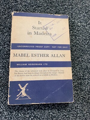 It Started in Madeira by Mabel Esther Allan  Uncorrected Proof Copy  1st 1967