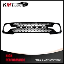 New Front Grille Mesh Fits 2021-2024 Ford Bronco Grill Bright black W/O Letters