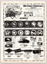 1992 Happy's Wholesale Custom Auto Accessories CA VTG Lowrider Magazine Print Ad