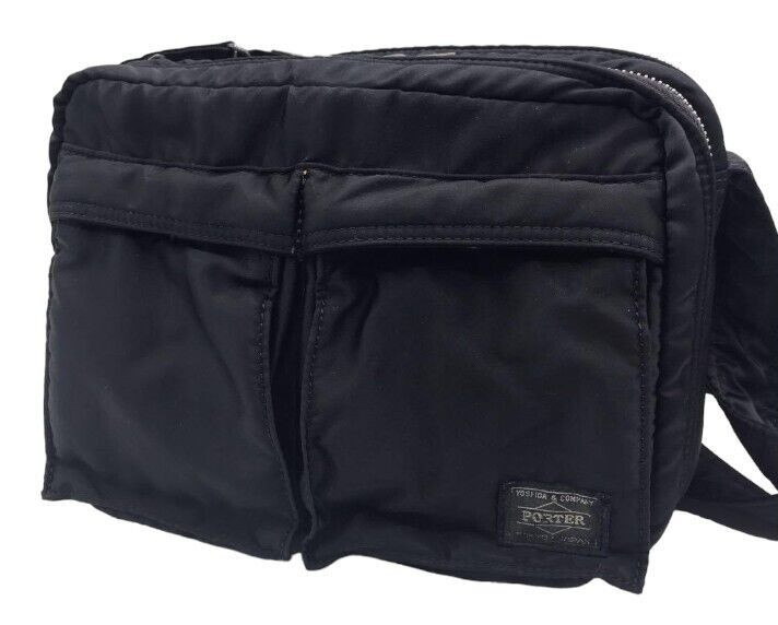 YOSHIDA PORTER Tanker Shoulder Bag S Black Pouch Used Japan 