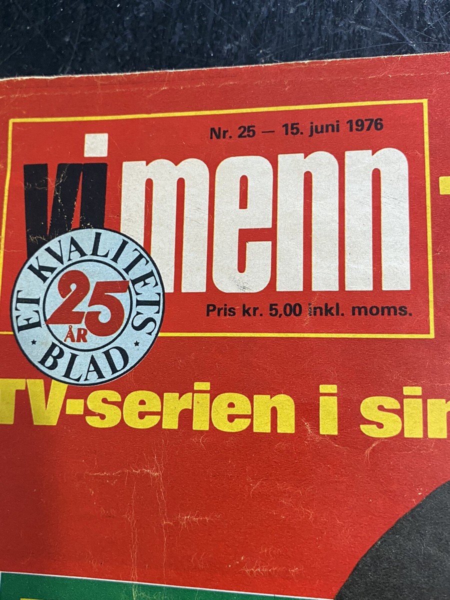 Vintage Norwegian Magazine VI MENN June 1976 Minna Thompson-saken