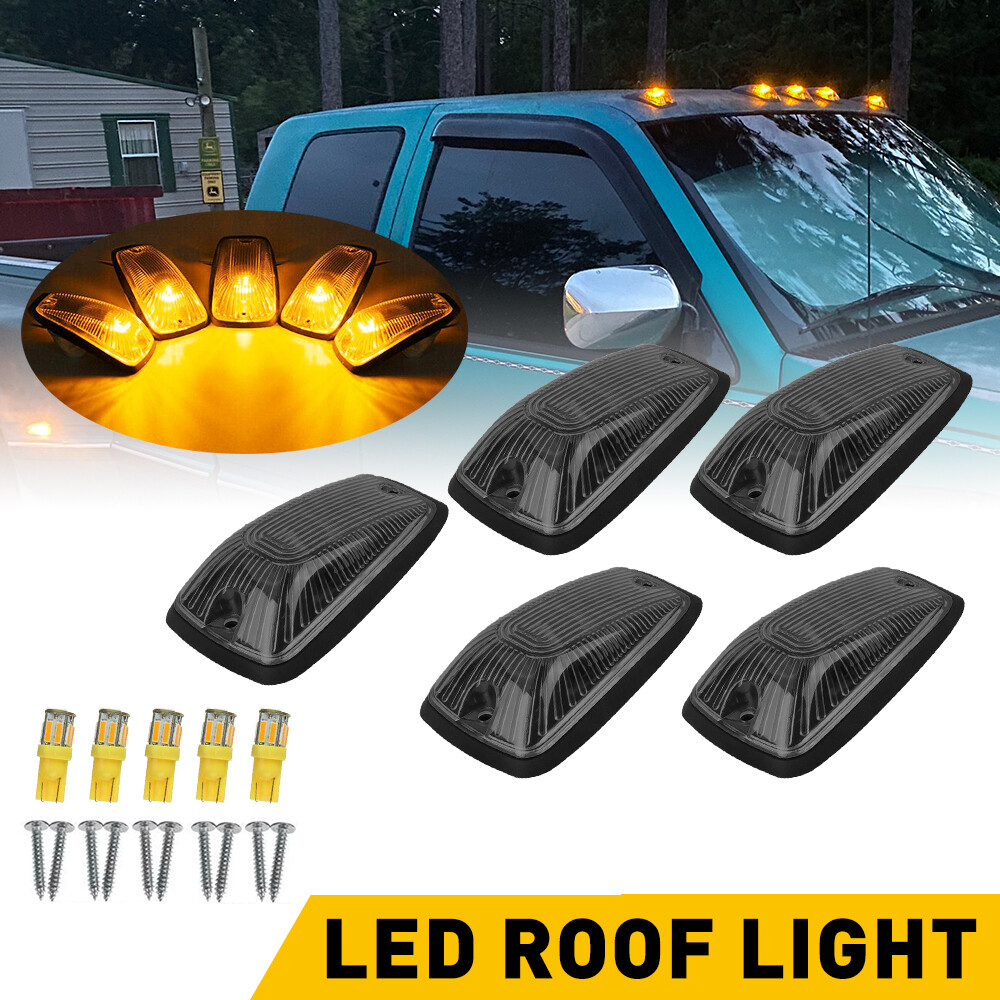 5X Cab Marker Roof Smoke Light 5050 Amber Bulbs LED fit Chevy/GMC Pickup Trucks