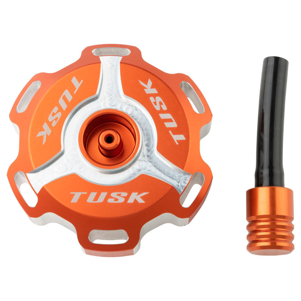 Tusk Billet Aluminum Gas Cap Orange Fits KTM HUSQVARNA GAS GAS