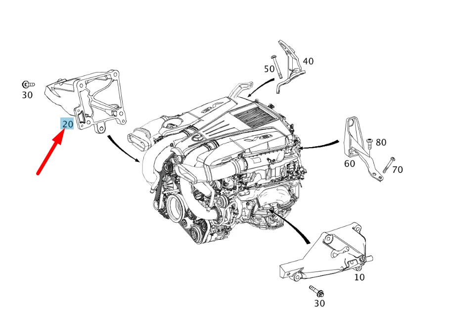 MERCEDES-BENZ ML W166 Motorträger Rechte Seite A2782236404 NEU  