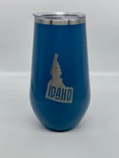 16 oz Blue Wine Tumbler: Idaho