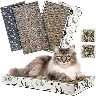 Kätzchen Katze Wellkrallen Pflege Kratzer Matte Karton Pad Bett frei Katzenminze