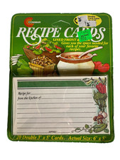 Vintage Conimar Recipe Cards 20 Double 3" x 5" Cards Made in USA / New Old Stock
