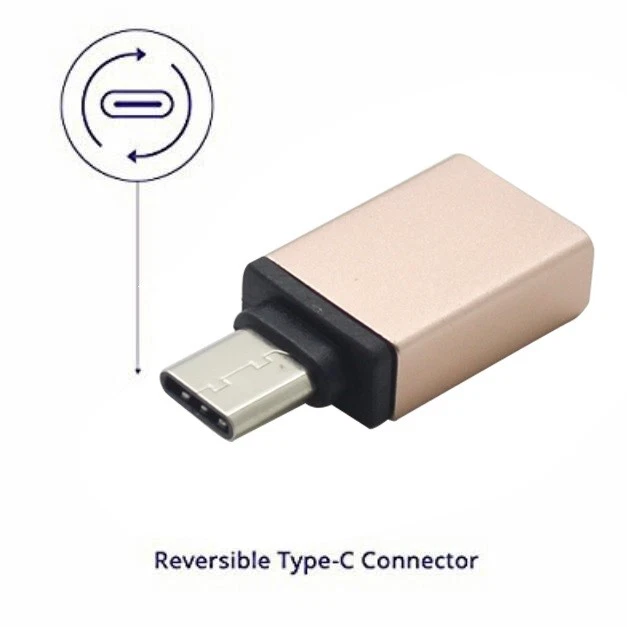 3x OTG GOLD USB-C Adapter Type-C to USB 3.0 Adapter for MacBook-Pro Note8, [ST-O - Image 3 of 4