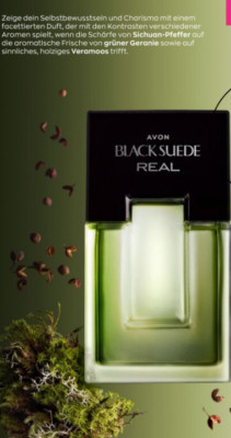 Avon BLACK SUEDE TOUCH Real Toilette Spray für Ihn 75ml Geranie Veramoos Neu