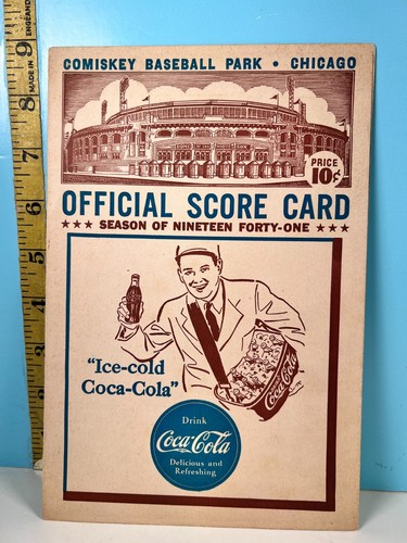 ๐ฅ1941 Chicago White Sox Baseball Program v Red Sox Ted Williams HIGH GRADE!!๐ฅ