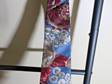 Vintage OSCAR DE LA RENTA Floral Silk Necktie Gold Black MADE IN USA