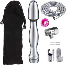 Shower Douche Enema Kit,7 Holes Deep Shower Douche Cleaning System with Hooks,Re