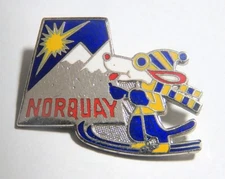 Norquay Mongoose Skiing Ski Pin Canada Ski Resort Area