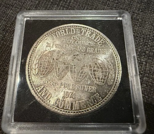 1974 World Trade and Commerce 1oz .999 Fine Silver coin C259