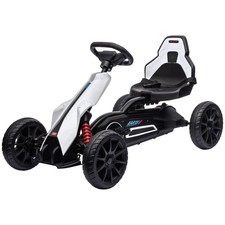 Kids Boys Girls Go Kart Pedal Toddler White Car, Ages 3-8 yrs