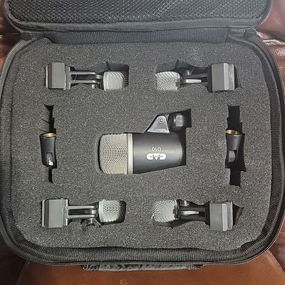 Drum Microphone Set CAD D19 D29x2 D10 Tomx2  Snare Floor Kick with case