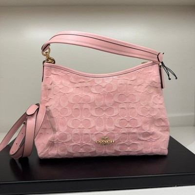 NWT‼️COACH Laurel Shoulder bag in Denim（CER66）light pink | eBay